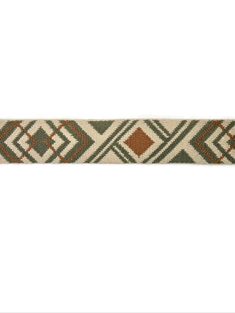 Boho Sage Green Rust Geometric Woven Replacement Adjustable Purse Strap NWOT